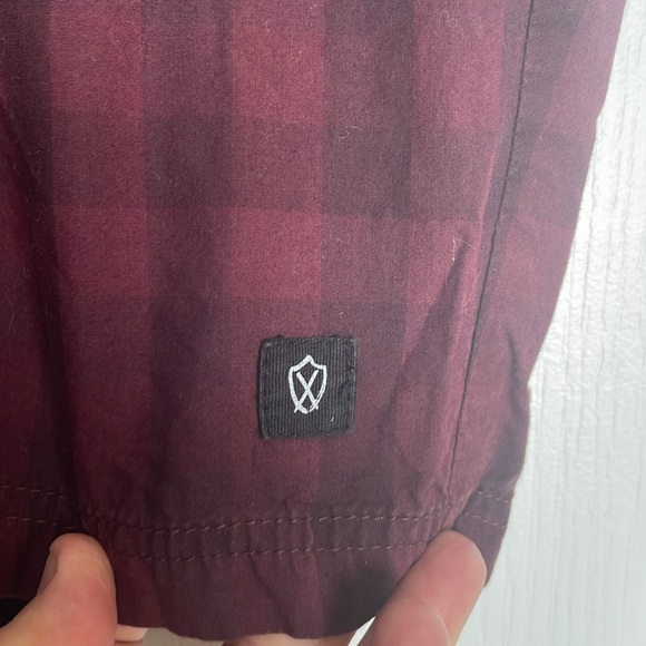 Zanerobe Burgundy Checked Shorts - Picture 3 of 6